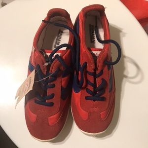 Red sneakers